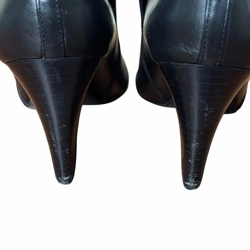 Tory Burch Gemini Link Black Boots Size 10 Pre-Owned